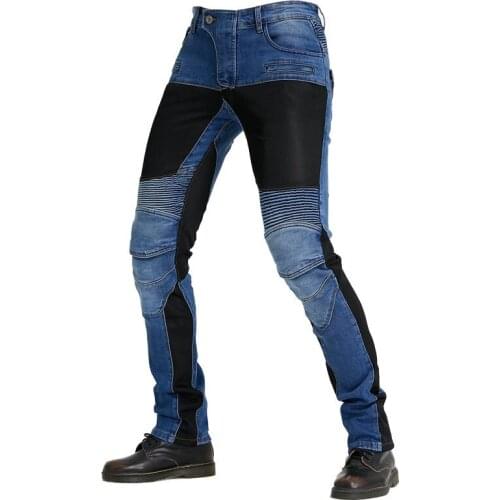 Jeans Motorcycle Jeans Shockproof Kneepad Denim Trousers Premium Black Motorcycle Denim Trousers Blue Jeans
