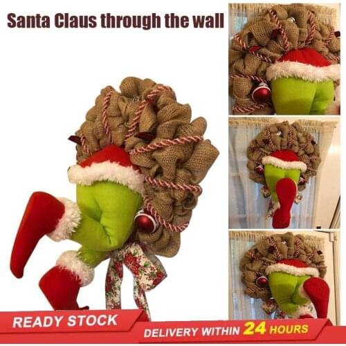How The Grinch Stole Christmas Burlap Wreaths Christmas Wreath Decorations Home Wall Hanging Holidays Cute Gifts for Friends