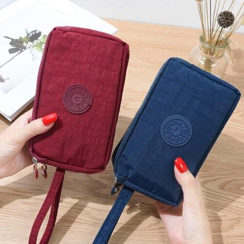10 Colors New Women Wallet Lady Canvas Clutch Coin Phone Card Holder Bag Long Purse Wallet High Quality Evening Handbag