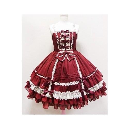 LLT046) Lolita Dresses Sleeveless Sweet Lolita Short Dress Ball Gown Fancy Prom Dress Halloween Party Masquerade Costume