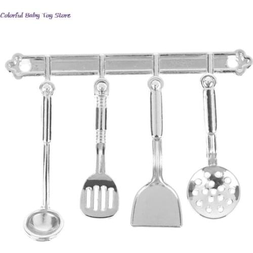 5pcs/Set Miniature Mini Cookware Tools Miniatures Casa De Munecas 1:12 Kitchen Doll House DIY Doll House Accessories Kit