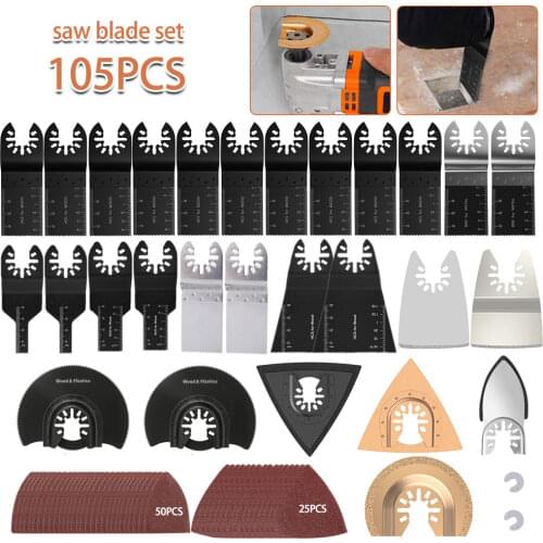 Oscillating Saw Blades Kit Oscillating Multi Tool Accessories Kit Multitool Blades For Repairing, Cutting, Sanding, Grinding
