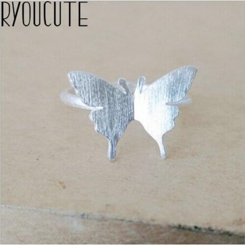 New Butterfly Rings For Women Open Rings Brand Female Jewelry Valentines Day Gift
