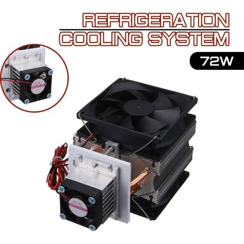 Household semiconductor refrigeration sheet system radiator 72W Cooler Refrigeration Semiconductor Cooling System Kit Cooler Fan