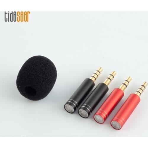 Portable Wireless Mic Small Mini Metal Microphone 3.5mm Jack for Cell Phone PC Recorder Laptop Computer