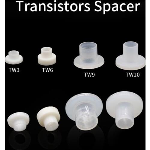 10pcs Transistors Grain Spacer TW10 TW9 TW5 TW3 Gasket Concave Convex Insulated Cap PC Heat Conduction Dispersed Washer Support