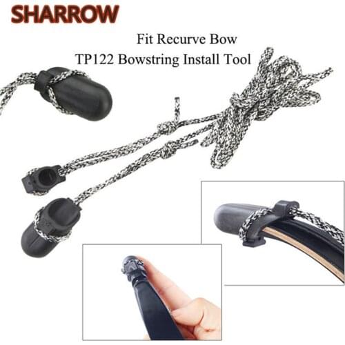 TP122 Bowstring Install Tool High Quality Nylon Crossbow Rope Recurve Bow Mounting Aid Winding Cord Shooting Archery Accessories