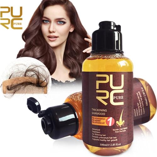 PURC Herbal Ginseng Shampoo Hair Growth Essence Treatment For Hair Regrowth Serum Repair Hair Root Thicken Hair Care