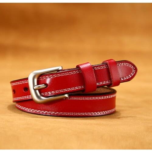 High Quality 100% Genuine Leather Casual Dress Jean Vintage Waist Fashion Brand Belts For Women Female Girls