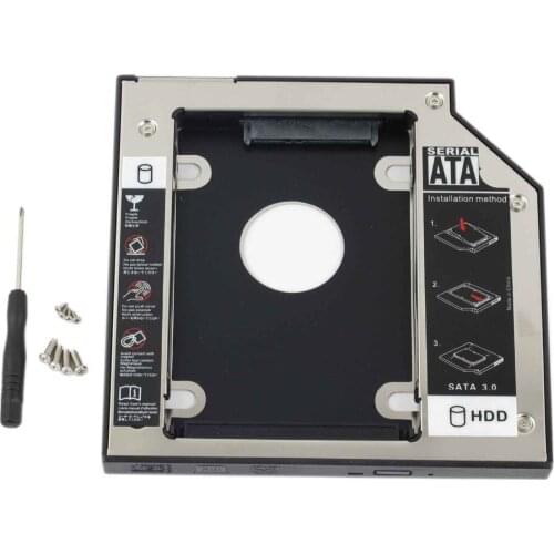 WZSM New 12.7mm 2nd HDD SSD Hard Drive Caddy Adapter bracket for Lenovo Thinkpad E430 E420 E425 E520 E525