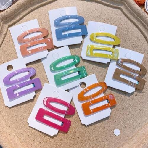 Korean Candy Color Hair Pin For Girls Hair Accessories Set Hair Clips Hairpin Hair Grips Toddlers Kids Hair Trim Tools Barrettes