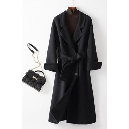 Suit Woolen Coat Womens Autumn and Winter Medium Long Small Fragrant Woolen Coat 2021 New Woolen Coat
