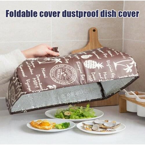 1 Pcs Dinner Table Food Cover Aluminum Foil Food Covers Foldable Insulated Thermal Food Covers Home Kitchen Accessory