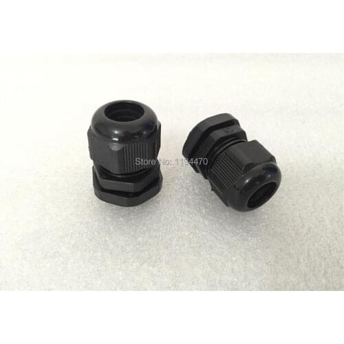 10pcs/Lot Plastic Nylon Waterproof Connector PG16 Black Dia 10-14mm Cable Glands Joints Adapter