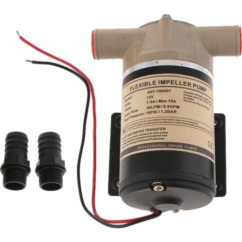 12VDC Water Pressure Diaphragm Pump 8 GPM 30 LPM 18 PSI for RV/Marine