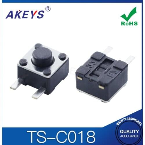 200PCS TS-C018 4.5*4.5 Tact Switch Side Insert Side 2 Pin MINI Touch Switch