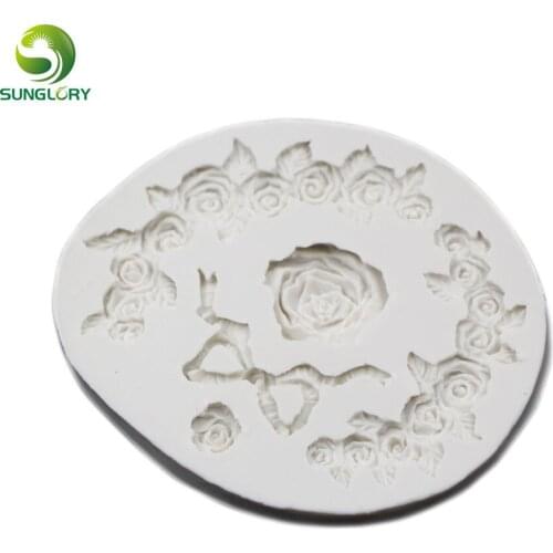 Fondant 3D Flower Silicone Mold DIY Rose Cake Mold Cupcake Wedding Decoration Sugar Craft Chocolate Baking Cake Decorating Tools
