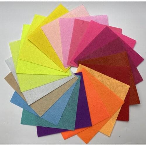 40PCS Mix Colors 1mm Hard Felt Sheets Felt Craft For Felt DIY Craft Arts,Crafts & Sewing Scrapbook Home textile BD3