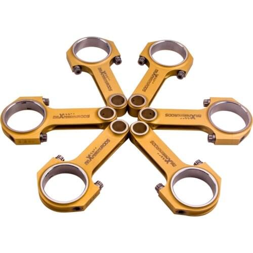 6x Titanizing Connecting Rods for Porsche 993 996 GT2 turbo Conrods 127mm ARP 2000 Bolts 800+HP