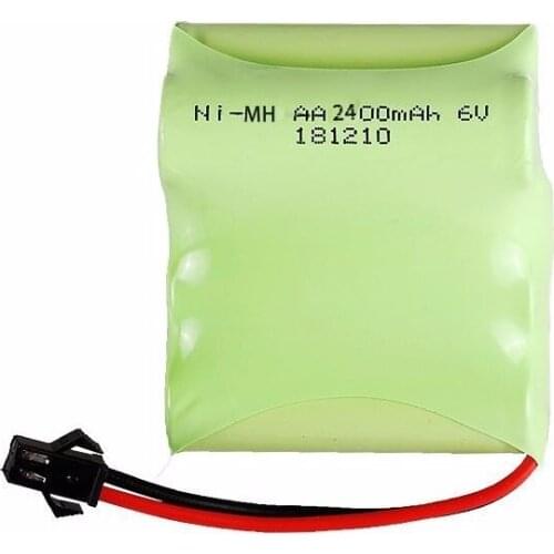 L size 2400mah 6v Rechargeable Battery For Rc toys Cars Tanks Robots Gun Boat NiMH Battery AA 6v 2400mah Battery Pack 1Pcs-10Pcs