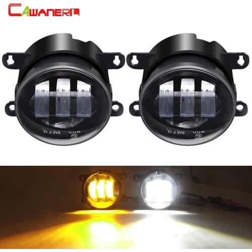 Cawanerl 2 Pieces LED Fog Light 30W 6000LM Car Front Fog Lamp DRL White Amper For Jeep Renegade Compass Cherokee