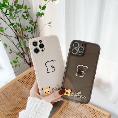 Pokemon Pikachu Phone Case for IPhone 7 8 Plus X XS Max XR 11 Pro Max 12 Pro Max Anime Cartoon Cute Soft Phone Covers Cases Gift