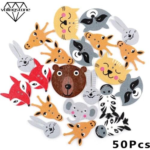 Animals Button 2 Holes Wooden Buttons Decorative buttons For Crafts Halloween Penguin Cat Anchor Sew Accessories For Kids Cloth