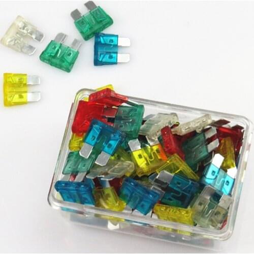 FHAWKEYEQ 100 Pcs Mixed Car Blade Fuse Assorted Kit For Auto Caravan Truck 10A 15A 20A 25A 30A