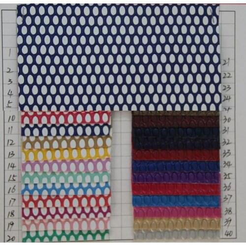 PVC artificial leather New hot color polka dot pattern Stones grain leather material wholesale