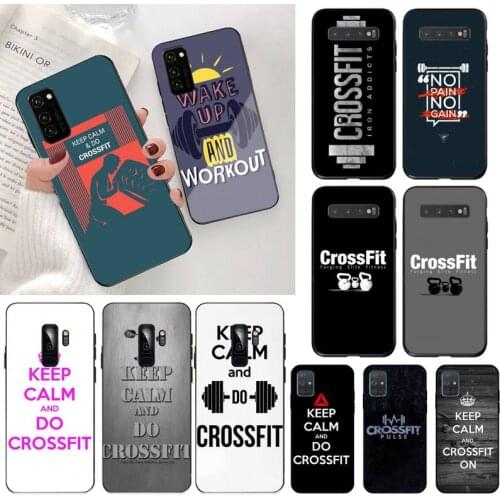 Keep calm and crossfit on Phone Case for Samsung S20 plus Ultra S6 S7 edge S8 S9 plus S10 5G lite 2020