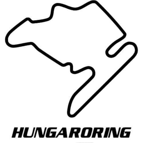 14.4cm*14.9cm Creative Hungaroring Racing Decals Car Styling Accessories Car Stickers C5-1875