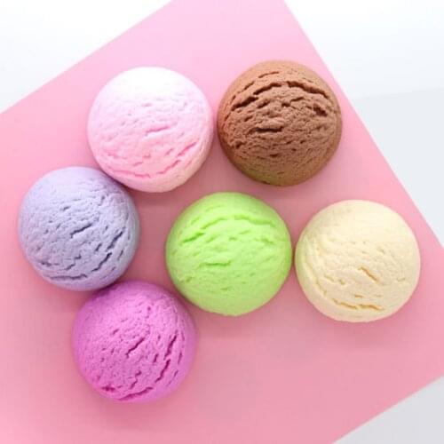 Fridge magnet 50mm ice cream ball colorful kids like kitchen decoration magnetic sticker creative paste PVC stereo art gift