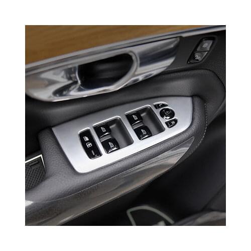 ABS Matte Interior Door Cover Armrest Trim 6pcs For Volvo XC90 2nd Gen 2015-2018