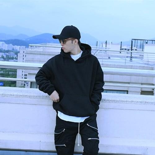 Mens Kanye West Hoodie Sweatshirt Swag Solid Olive Pullover Good Quality Oversize Hip Hop Hoodies Autumn and Winter Fleece Warm