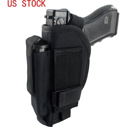 Hunting Accessories Pistol Holsters Commando Belt Holster Tactical Adjustable with Mag Pouch for G17 Medium Handguns Right Hand