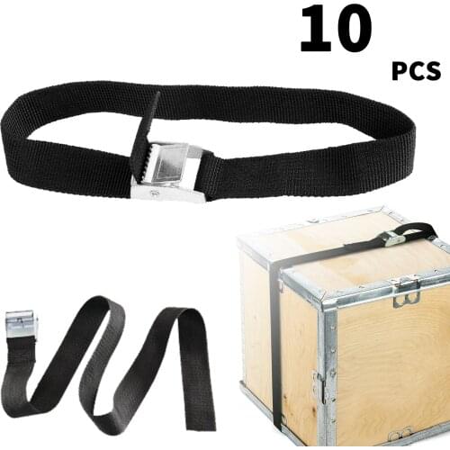 10 Pieces Cargo Straps With Fastening Buckle Polyester Fiber Fixing Kit For Motorcycle Car Bicycle Frame Luggage Cargo Strap