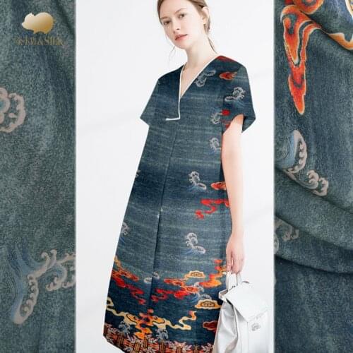 Retro heavy silk linen fabric soft delicate skirt cheongsam chinese silk fabric natural linen fabric wholesale linen cloth