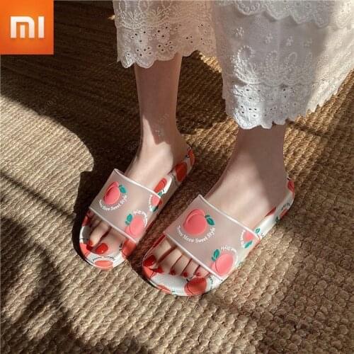Xiaomi Ladies Slippers Ladies Casual Slipper Fruit Beach Loafer Bathroom Non-slip Flat Shoes Summer Fashion Flip Flops Woman
