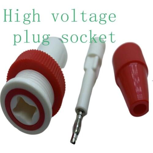 High voltage resistance 20KV Banana plug Socket Cross-shaped surface Plug-in 10A current For high voltage test joints