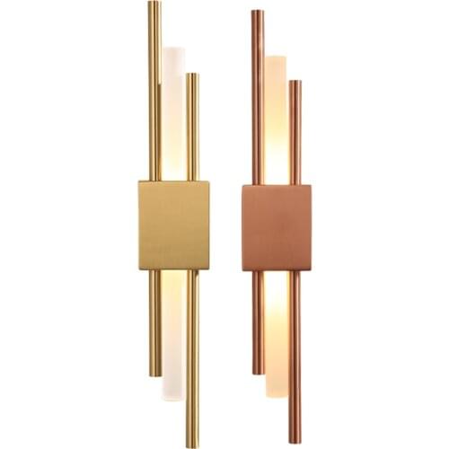 Post-modern Golden Rose Wall Lamps Bedroom Bedside Lamp Modern Living Room Study Room Wall Aisle Sconces Lights Deco Fixtures