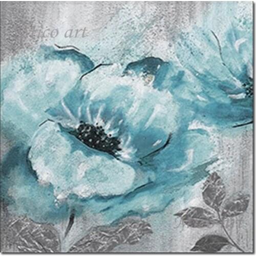 Home Goods Wall Art Abstract Lotus Flower Design Unframed Oil Painting No Frame Home Decoration Picture Canvas Art Hot Sell