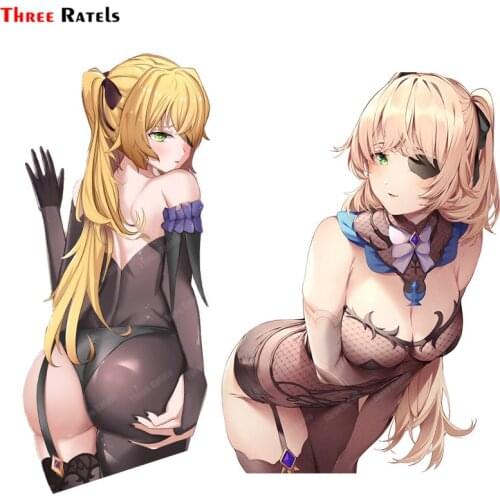 Three Ratels A345 Fischl Genshin Impact Hot Game Stickers For Auto Hood Engine Cover Exterior Accessories Car Decals