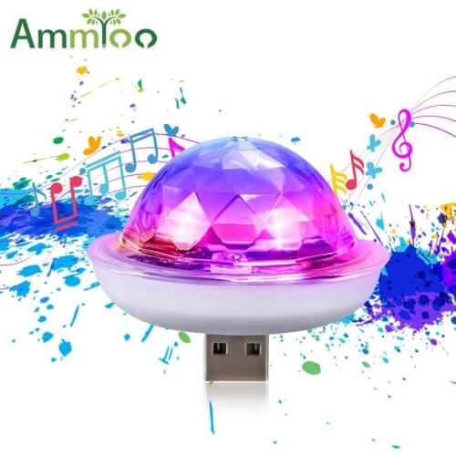 UFO Mini USB Led Party Lights Music/Sound Control Stage Lighting Effect Lamp Colorful LED DJ/Disco/Stage Light Led Home Decor