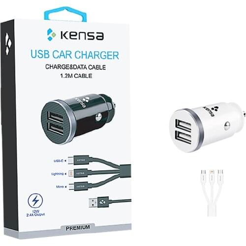 CR-82 TRIO Car Charger Cigarette Lighter All Types Mobile Phone Charger Smart Phone Dual USB Charging