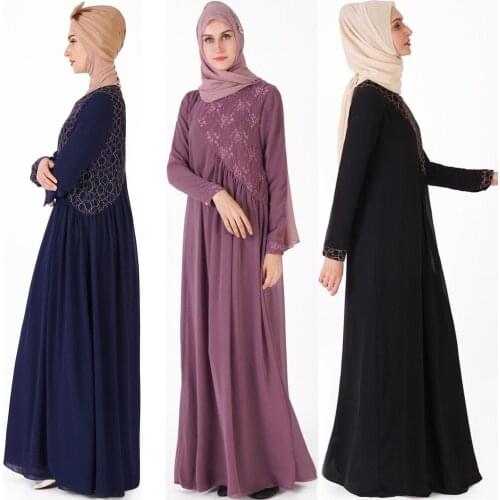 KALENMOS Winter Clothes Muslim Lace Maxi Dress Plus Size Abaya Long Robes Tunic Middle East Ramadan Arab Islamic Kaftan Burka