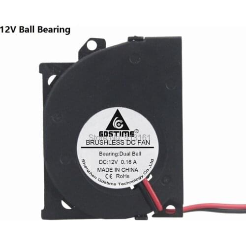 10 Pcs Ball Bearing Brushless DC Cooling fan 0.16A 5010B 12V 50x40x10mm 50mm Blower Fan