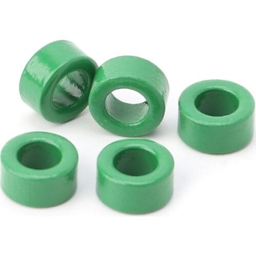 10Pcs Inductor Coils Green Toroid Ferrite Cores anti-interference Filter Rings