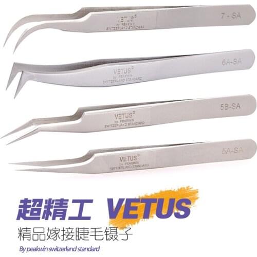 100% brand Stainless Steel anti-static eyelash tweezers superhard Eyelash Extension tool Best Quality Tweezer