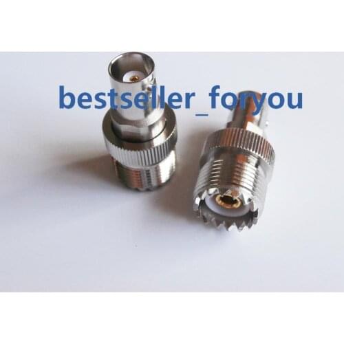 1X UHF female jack to BNC female jack Straight RF Coaxial Connector Adapter