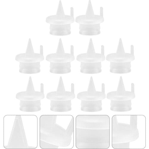 20pcs Backflow Protection Breast Pump Silicone Duckbill Valves For Manual Electric Breast Pump Replacement Parts